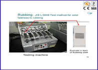 Tester dello sfregamento di stabilità del colore di JIS utilizzato nella stabilità del colore di tintura alla prova di lucidatura