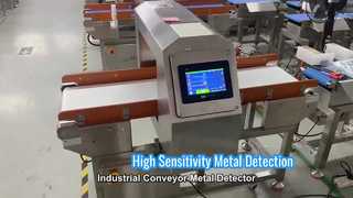 Metal detector industriale compatto con sistema di trasporto