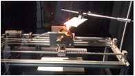 Tester orizzontale bruciante materiale di infiammabilità, apparecchiatura della prova della fiamma dell'ago 220v
