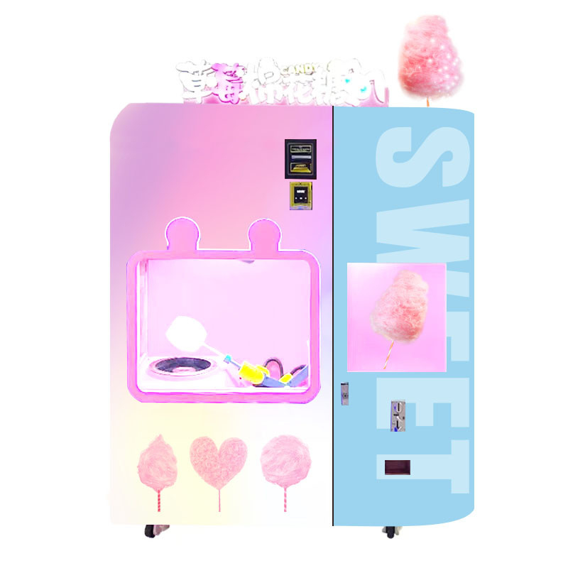 Macchina per vendere dolci di cotone a bassa manutenzione 110V/220V Voltaggio nominale 2500W Potenza nominale 32 pollici schermo verticale a tocco