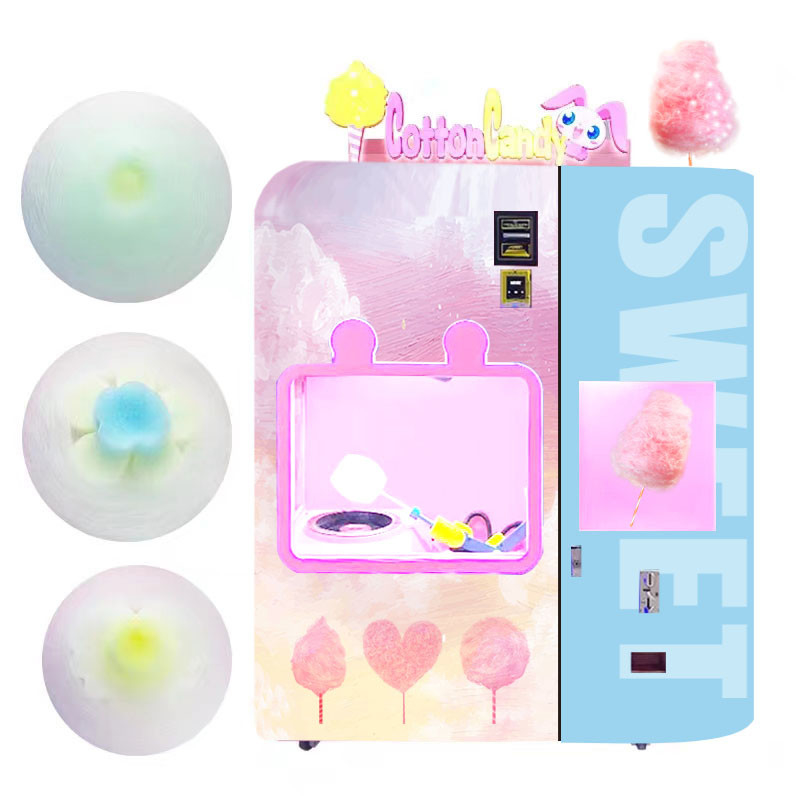 Forme e colori versatili Cotton Candy Maker Vending Machine per marshmallows unici