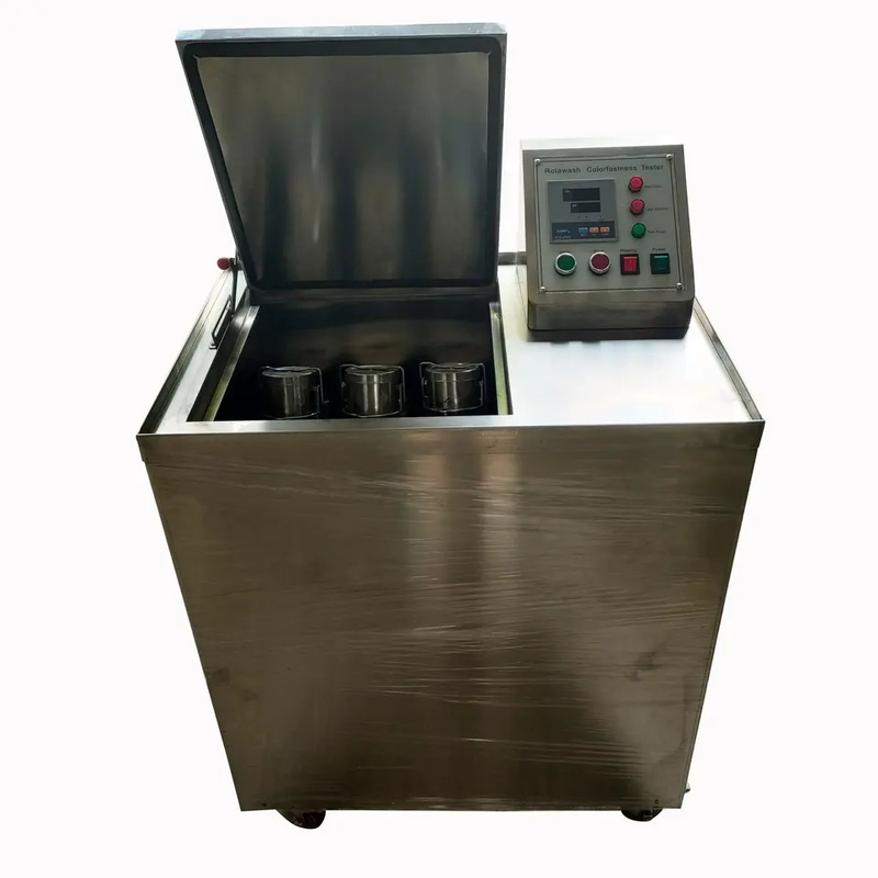 Macchina ad alta resistenza al colore per la prova dei tessuti con corpo in acciaio inox e tempo di funzionamento regolabile