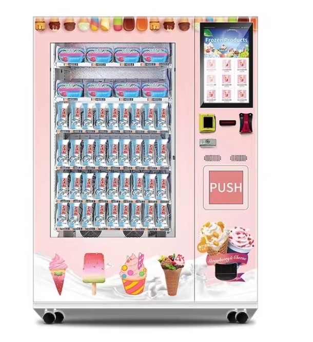 Macchina automatica per vendere gelati con sistema di allarme e controllo remoto