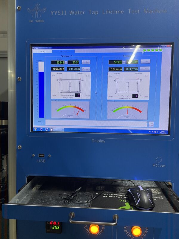 EN817 Macchina di prova del ciclo di vita del rubinetto controllata al computer con velocità regolabile (0-15/min) e costruzione in acciaio inossidabile
