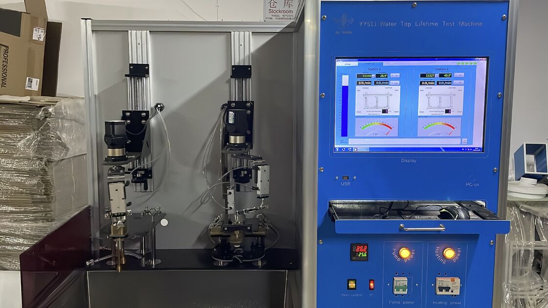 EN817 Macchina di prova del ciclo di vita del rubinetto controllata al computer con velocità regolabile (0-15/min) e costruzione in acciaio inossidabile