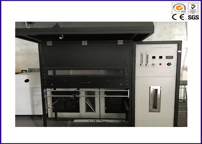 Apparecchio di prova del flusso termico radiante del pavimento conforme alla norma ISO 9239-1 ASTM E 846 con altezza di fiamma regolabile 60-120 mm e misurazione del flusso termico da 0 a 15 Kw/m2