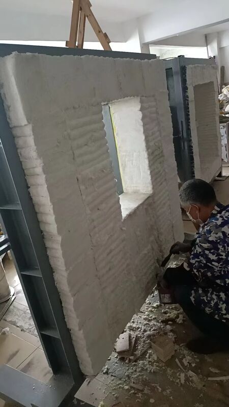 Forno di prova di resistenza al fuoco verticale conforme alla norma ISO 834 a temperatura di 1200 °C e costruzione modulare