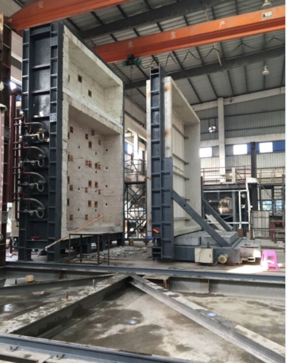 Forno di prova di resistenza al fuoco verticale conforme alla norma ISO 834 a temperatura di 1200 °C e costruzione modulare