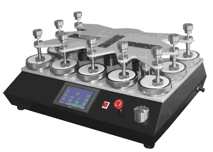 Tester di abrasione Martindale ad alta precisione con 8 teste di testa per la conformità alle norme internazionali