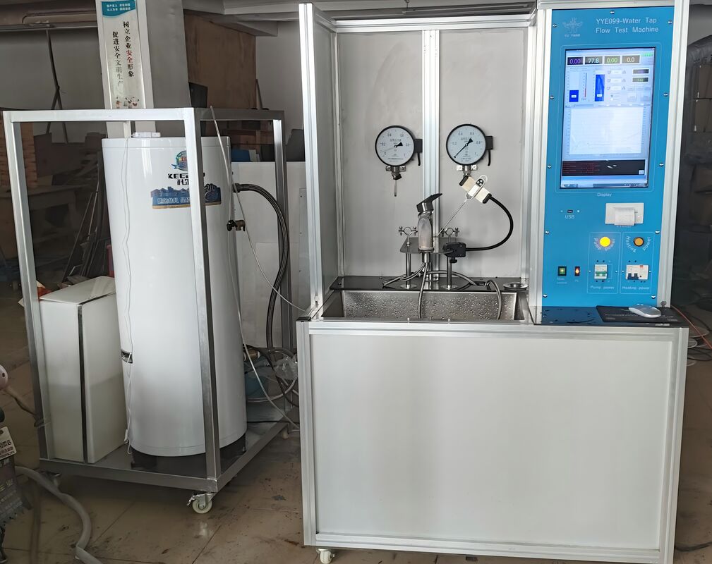 Apparecchiatura per test di flusso d'acqua EN817 Tester di flusso ad alta pressione multifunzionale con monitoraggio in tempo reale e registrazione dati