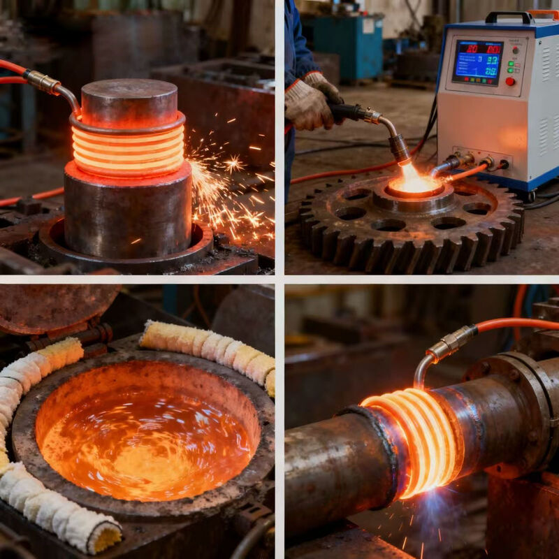 Riscaldatore a induzione di grado industriale con potenza personalizzata per operazioni di lavorazione dei metalli 24 ore su 24, ordina da una macchina