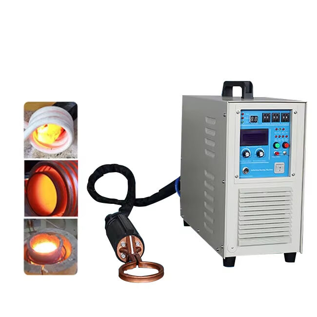 15KW Alta frequenza macchina di riscaldamento ad induzione Nuovo metallo tubo di rame filo di saldatura impianti di produzione costruzione Motore