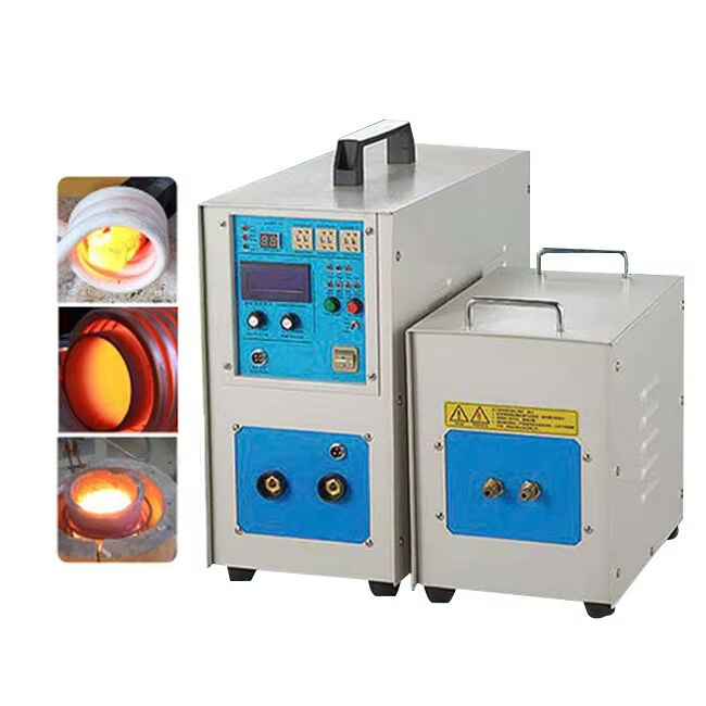 15KW Alta frequenza macchina di riscaldamento ad induzione Nuovo metallo tubo di rame filo di saldatura impianti di produzione costruzione Motore