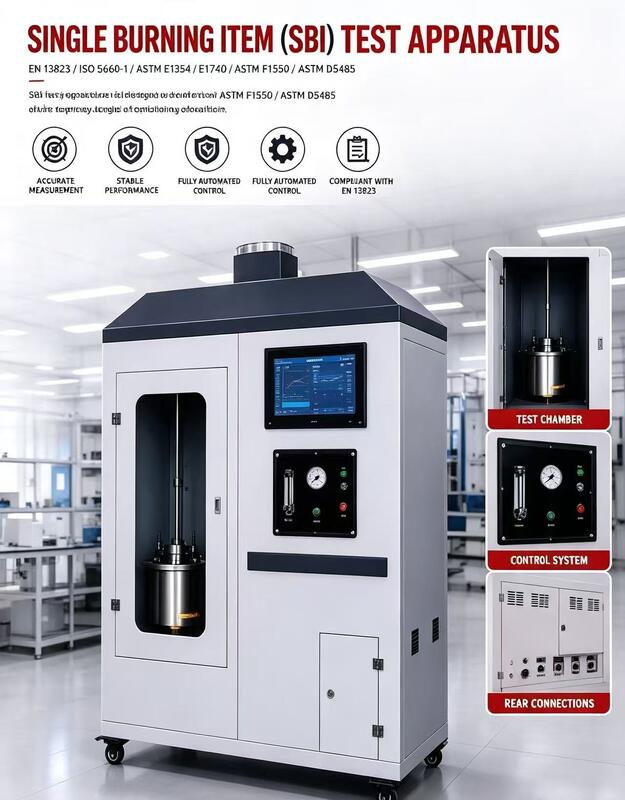 Testatore di infiammabilità di materie plastiche con norme UL94 ASTM D1929 IEC707 per la prova del punto di infiammazione e della temperatura di autoaccensione