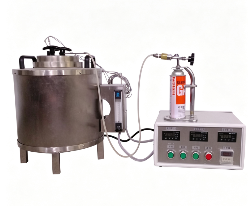 Apparecchio di prova della temperatura di accensione in plastica con telaio in acciaio inossidabile, accensione elettronica e tubo di scarico rimovibile per forno di laboratorio