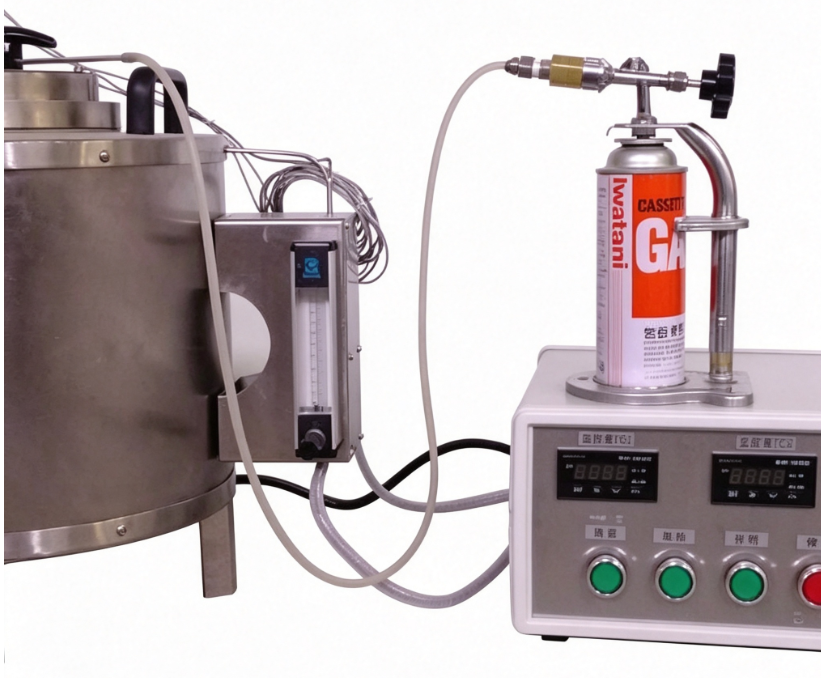 Apparecchio di prova della temperatura di accensione in plastica con telaio in acciaio inossidabile, accensione elettronica e tubo di scarico rimovibile per forno di laboratorio