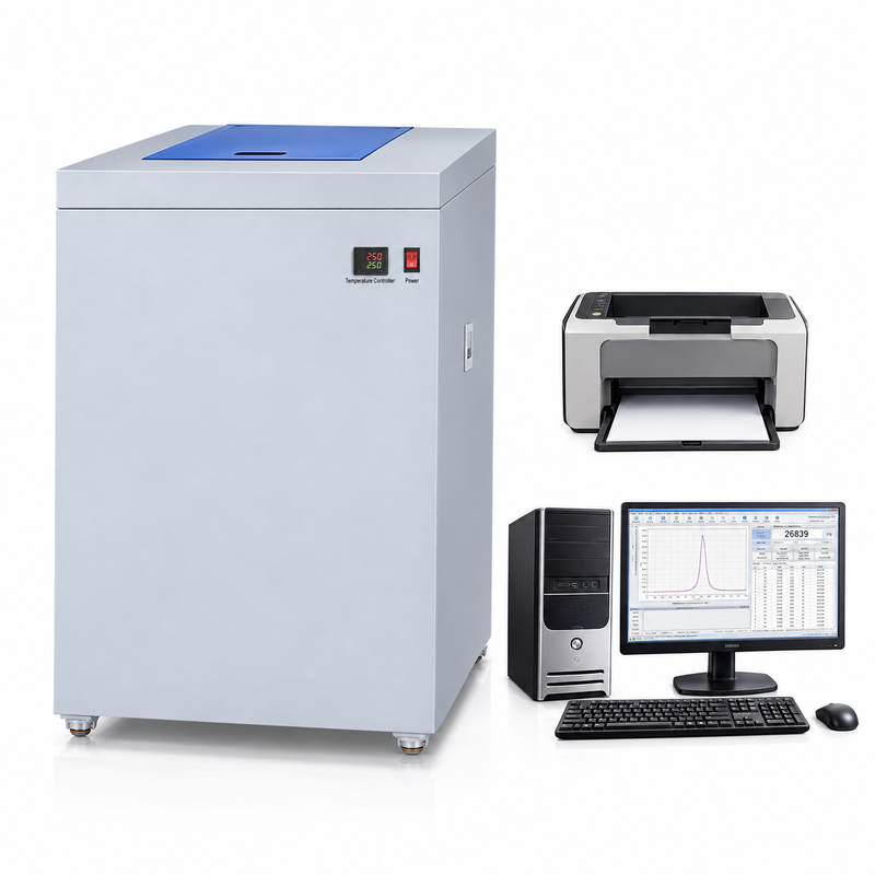 Macchina di prova del valore calorifico lordo conforme alla norma ISO 1716 con volume di bomba di 300 ml e risoluzione di temperatura di 0,0001 °C