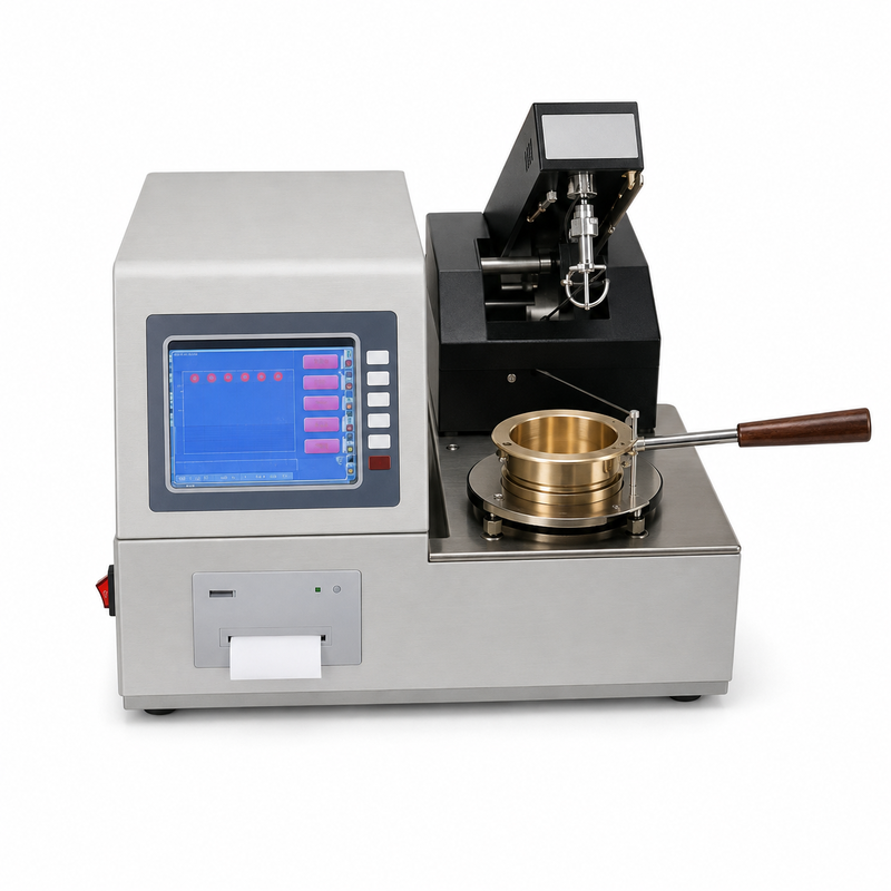 Apparecchiatura di analisi per oli lubrificanti per petrolio, tester automatico del punto di infiammabilità a vaso aperto Cleveland ASTM D92