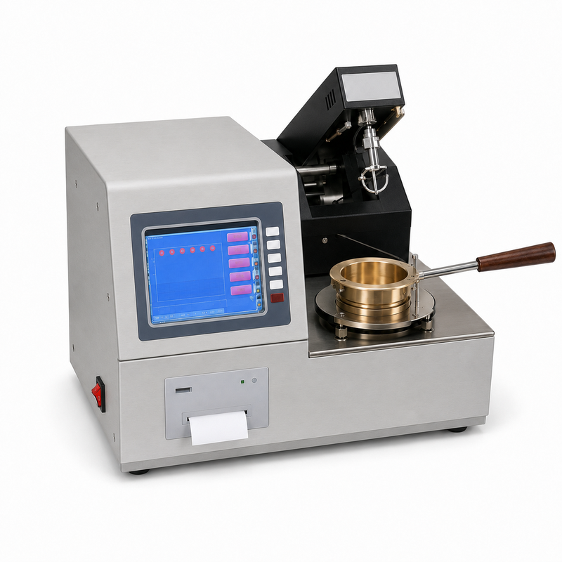 Apparecchiatura di analisi per oli lubrificanti per petrolio, tester automatico del punto di infiammabilità a vaso aperto Cleveland ASTM D92