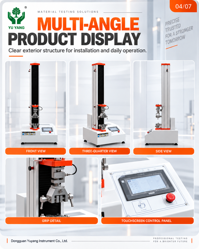Macchina di prova universale di trazione 5kN 500kg a braccio singolo elettronica con PLC Touch Screen
