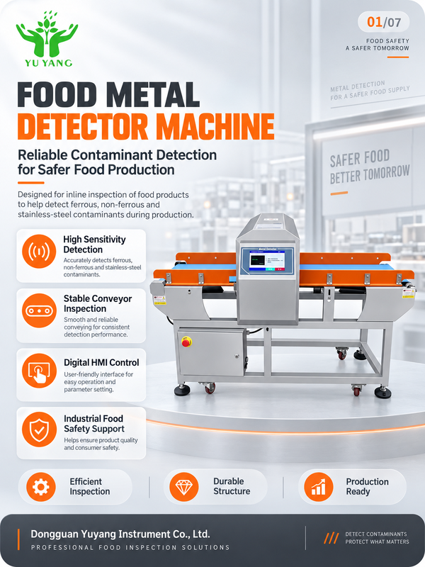 High Precision Food Metal Detector Machine, SUS304 Stainless Steel Food Safety Metal Detector