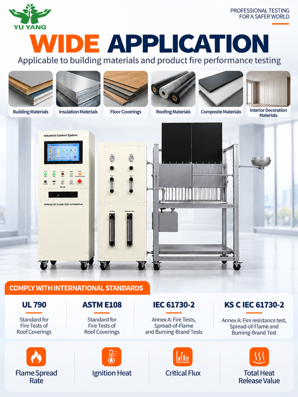Ex-proof Design Flame Spread Apparatus, Measure Flame Spread Rate & Heat Release of Building Materials