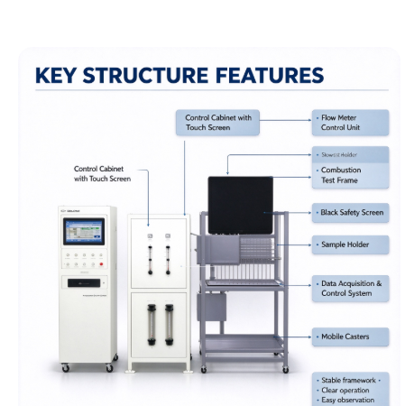 Vertical Flame Spread Test Apparatus Fire Reaction Testing Machine for Building and Transportation Products