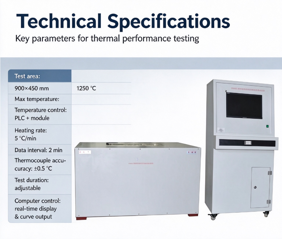 Thermal Insulation Materials Maximum Service Temperature Test Apparatus | ISO 8142 ASTM C411 Insulation Blanket Pipe Shell High Temperature Tester