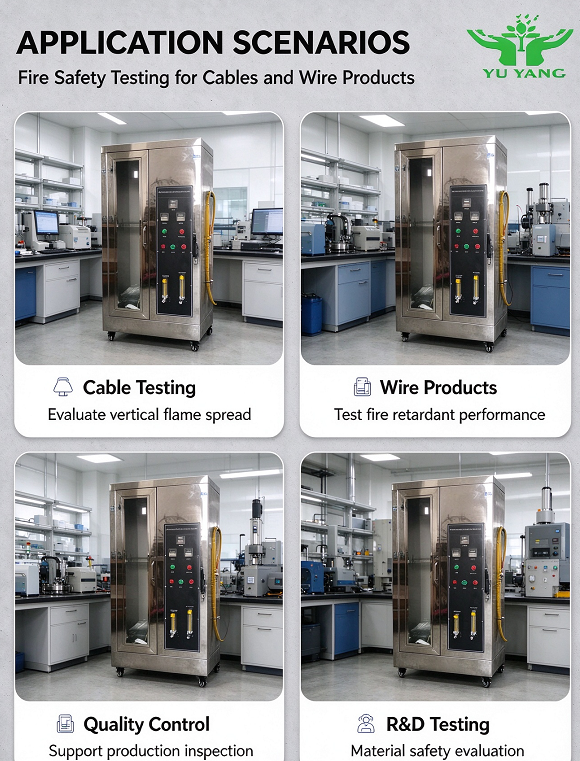 IEC 60332-1-1.2.3 Single Cable and Wire Flame Spread Flammability Analyzer EN 50086-1