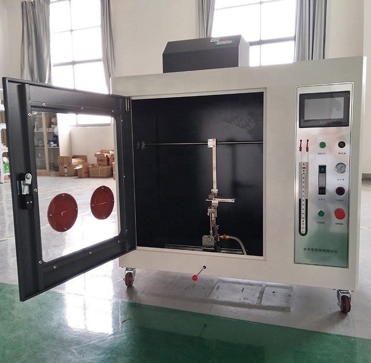 UL 94 Camera di prova a bruciatore orizzontale e verticale con supporti completamente regolabili