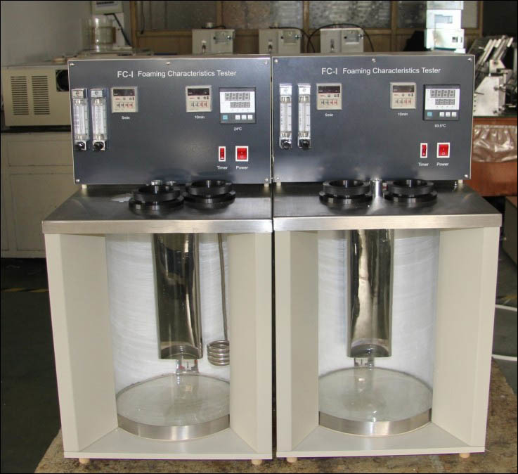 Tester caratteristico di schiumatura dei bagni di ASTM D892 due con il dispositivo di raffreddamento per prova dell'olio